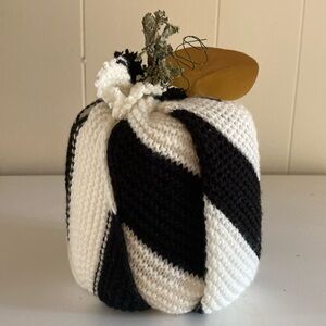 Black and white sweater weather pumpkin